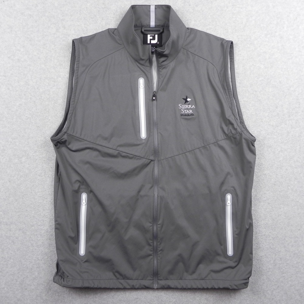FootJoy Vest Mens Large Full Zip Mock Neck Golf Sleeveless Sierra Star Mammoth